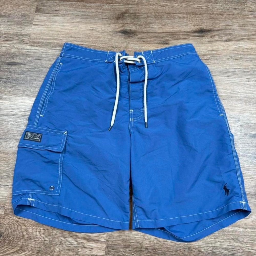 polo ralph lauren blue board shorts swimsuit